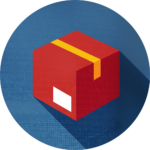 red shipping box icon