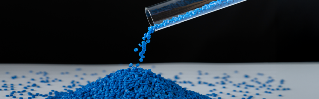 sample being poured from cylinder