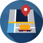 icon showing proximity of rail to warehouse location