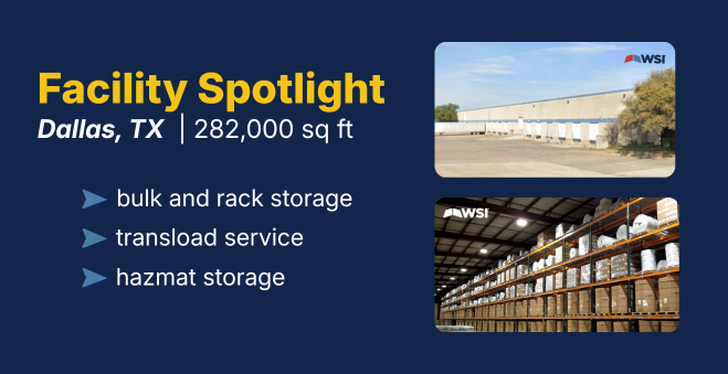 282,000 square feet, bulk and rack storage, transload service, hazmat storage
