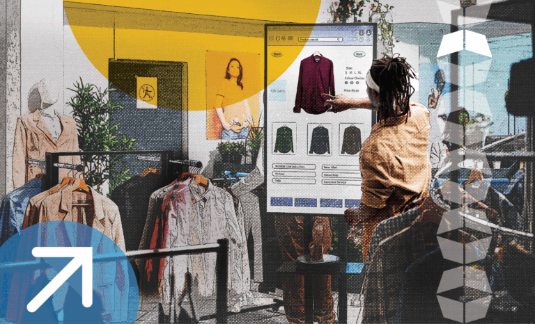 woman in retail store working on large screen, representing the need to plan well for BFCM fulfillment