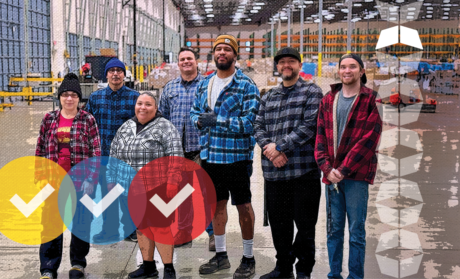 A WSI warehouse team, representing the importance of employee retention