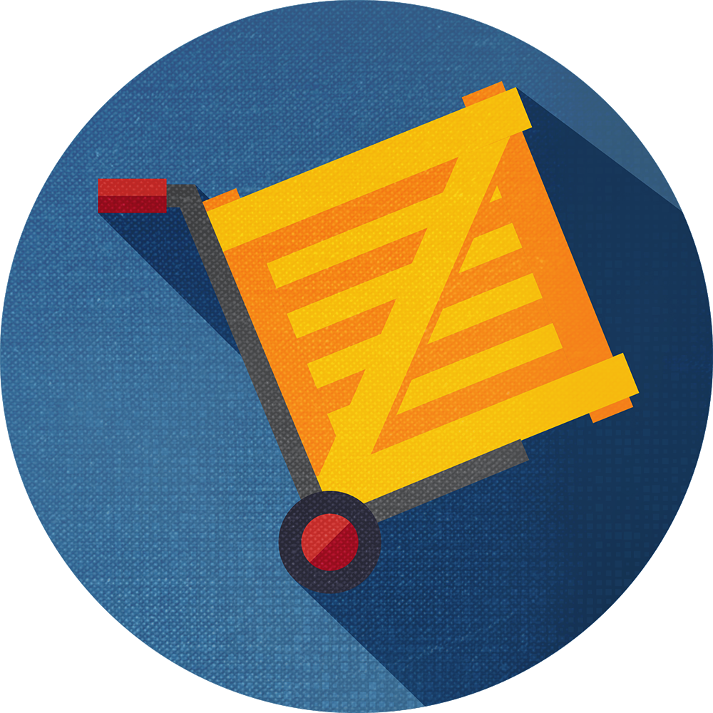 crate being moved on a dolly