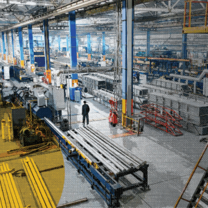 manufacturing warehouse, representing embedded logistics