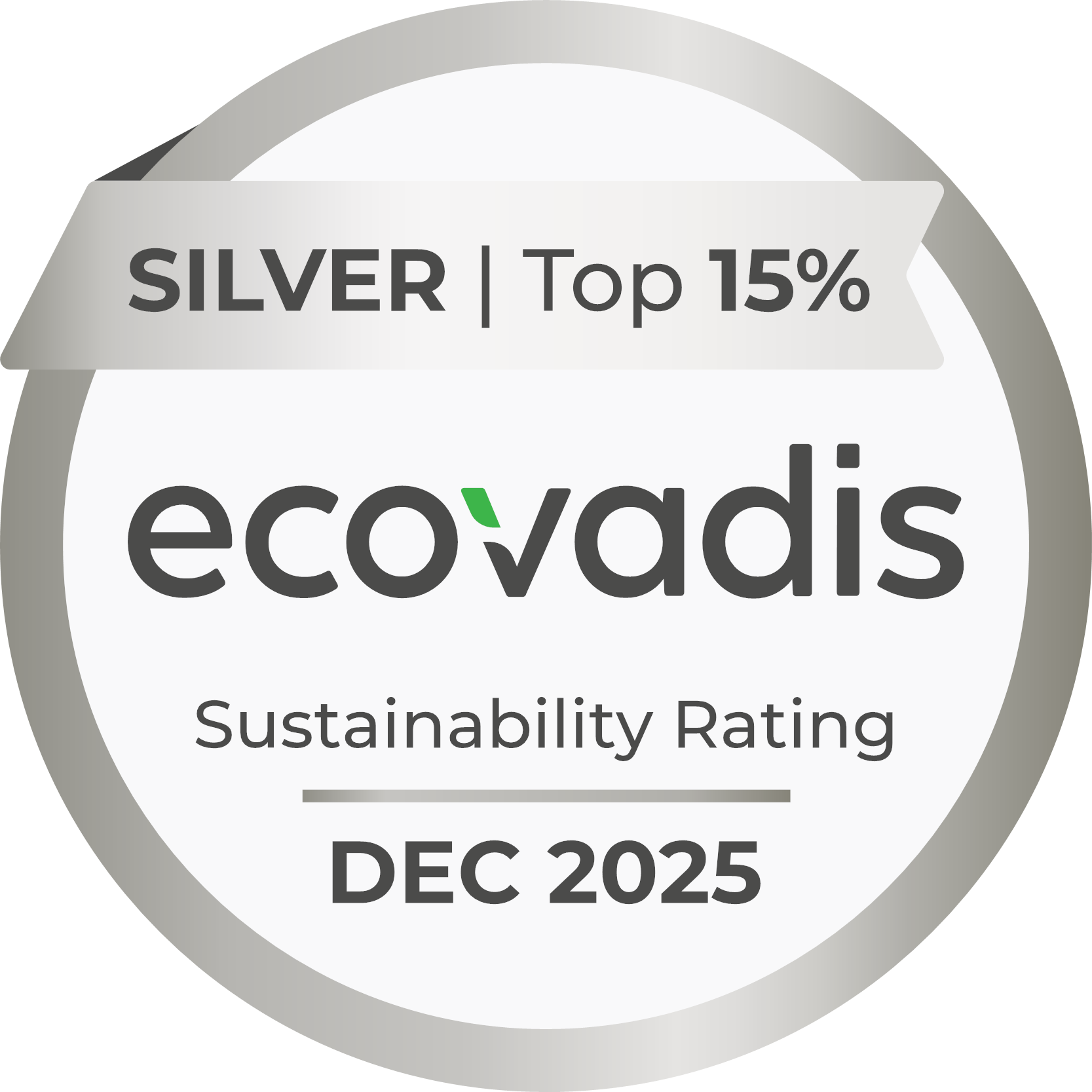 ecovadis sustainability silver medal