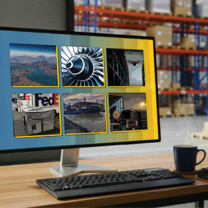 screen with news stories on it, representing WSI's monthly news roundup