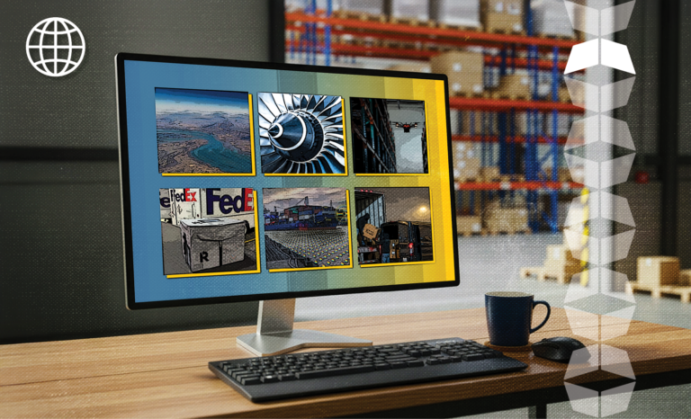 screen with news stories on it, representing WSI's monthly news roundup