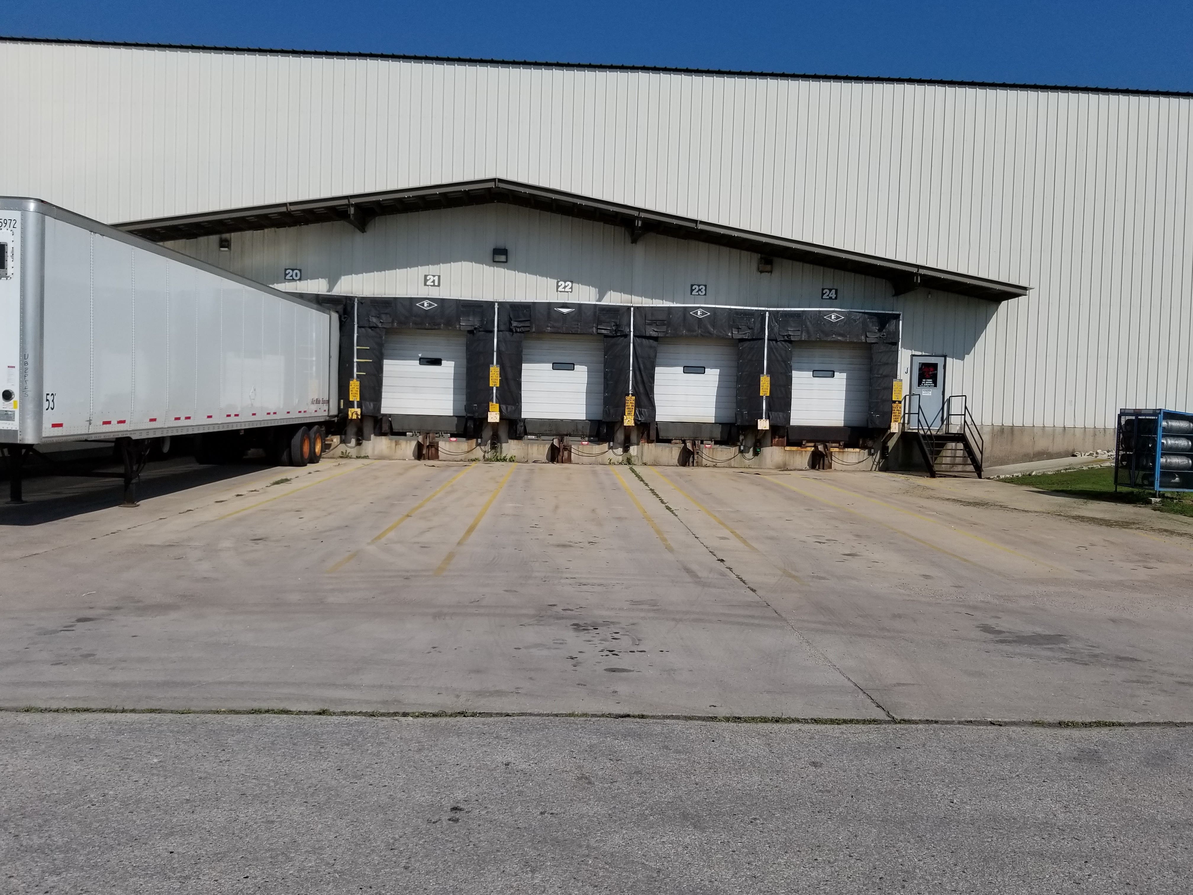 dock doors at warehouse