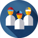 icon of three wsi workers