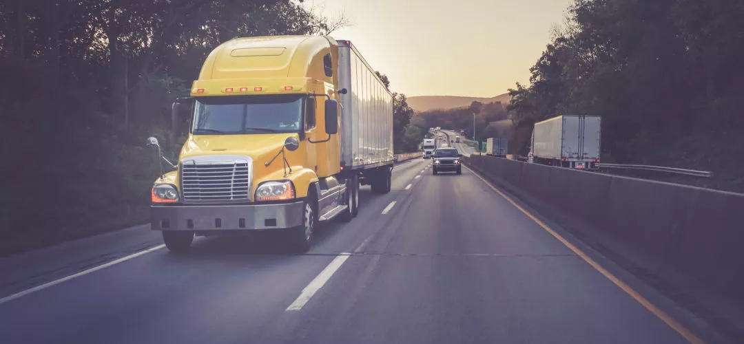 truck on road