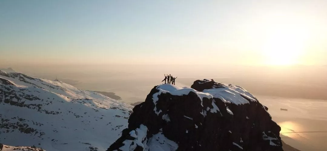 People on the top of mountain