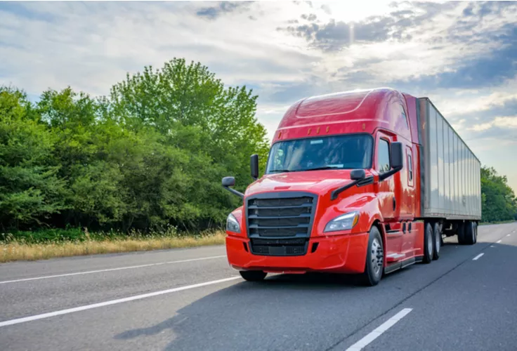 truck on the road