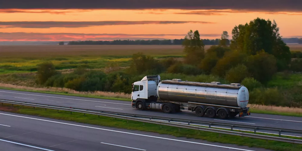 truck on road