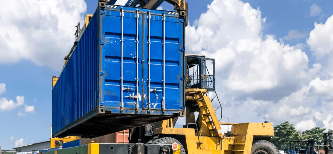 transloading container from truck