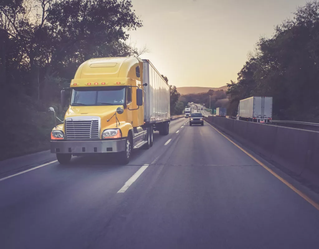 Truck on the road