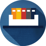 icon of binders on a shelf