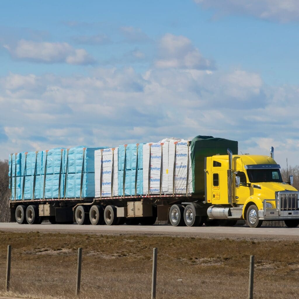 semi carrying full truckload