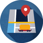 icon showing proximity of rail to warehouse location
