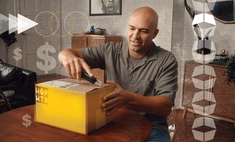 ecommerce customer opening an order fulfillment package