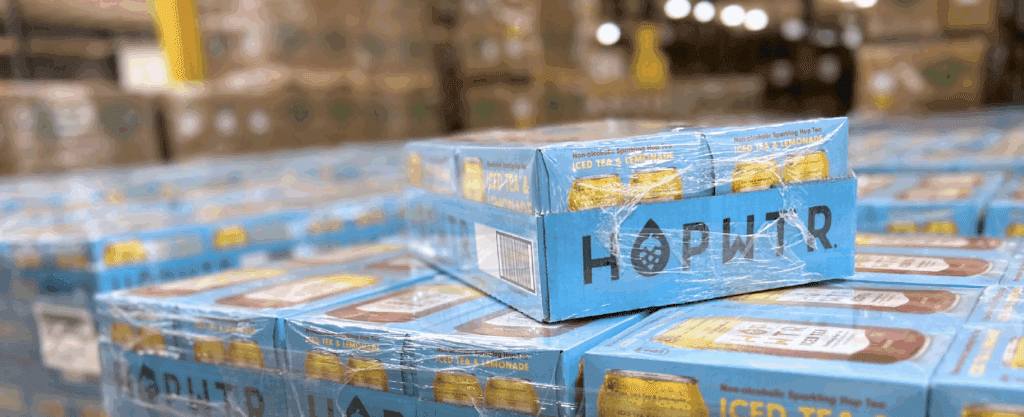 hopwtr drink in WSI omnichannel fulfillment warehouse